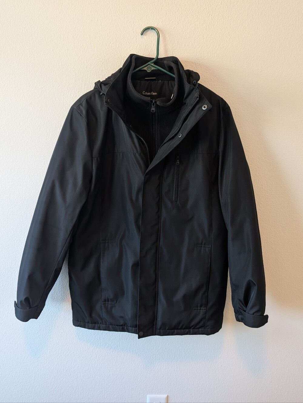 Men's Calvin Klein Black Hooded Performance Jacket SZ Med